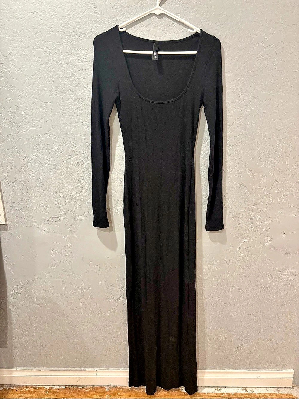 SKIMS Soft Lounge Long Sleeve Maxi Dress Black Small